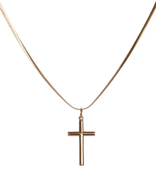 Photo of The Christian cross and gold chain