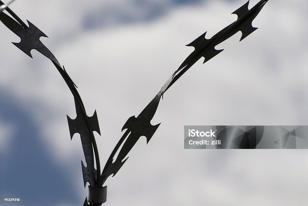 alambre de púas - Foto de stock de Acero libre de derechos
