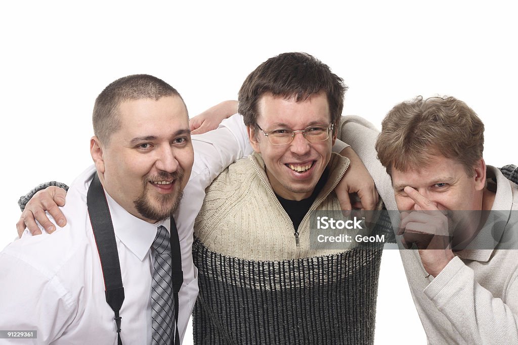 Three men laughing  Adult Stock Photo