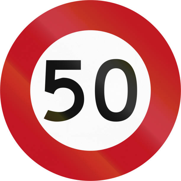 istock New Zealand road sign RG-1 - 50 kmh limit 912294506