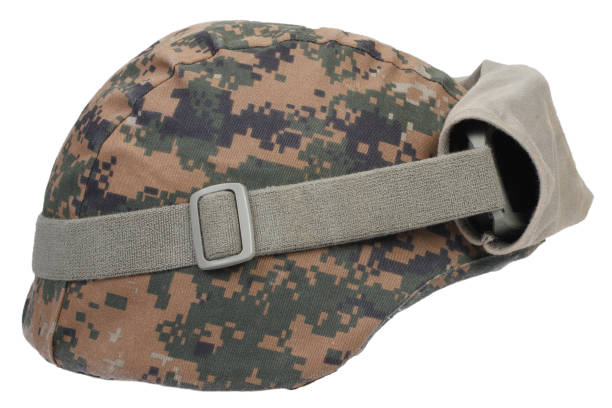 istock kevlar helmet with camouflage cover and protective goggles 912295106
