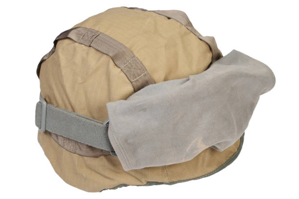 istock kevlar helmet with camouflage cover and protective goggles 912295226