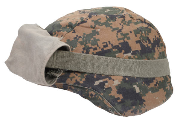 istock kevlar helmet with camouflage cover and protective goggles 912295442