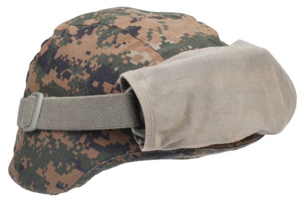 istock kevlar helmet with camouflage cover and protective goggles 912295722