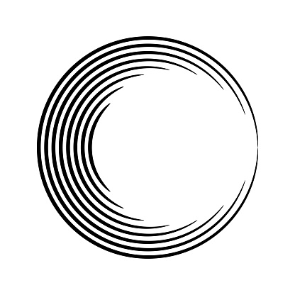 Round shape. design design. Circles of lines. Vector illustration.