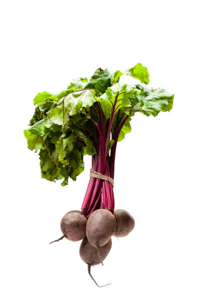Bunch  of new beetroots isolated on white