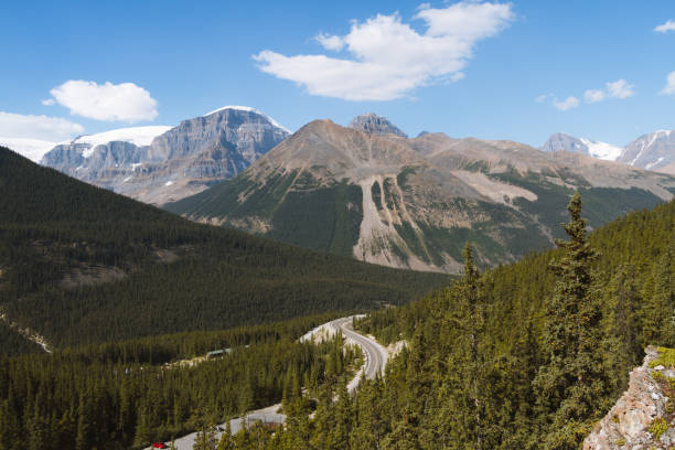istock Scenic Icefields Parkway highway in Rocky Mountains, Alberta, Canada on sunny day 912299884