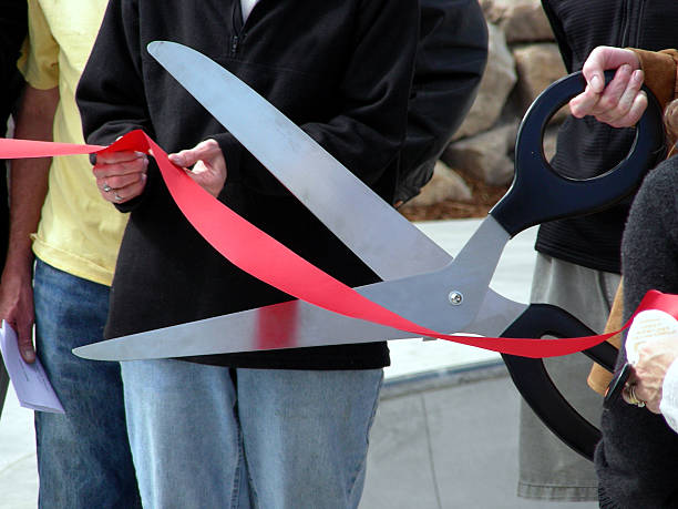 Ribbon Cutting Stock Photo - Download Image Now - Scissors, Large, Award  Ribbon - iStock