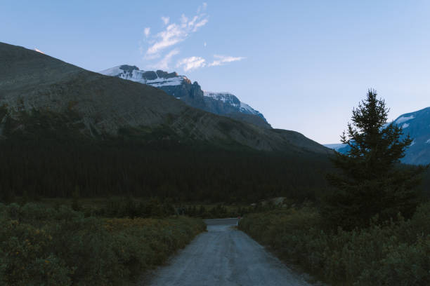 istock Scenic road in Rocky Mountains, Jasper, Canada during sunset 912307406