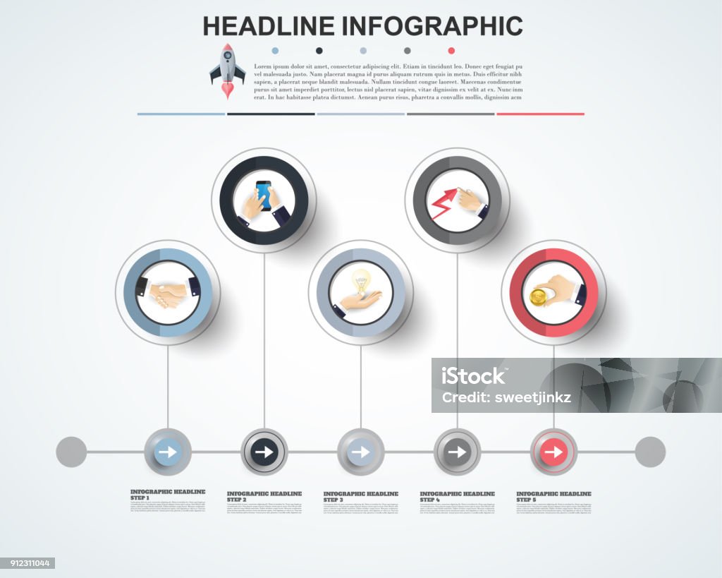 Business Data Visualization Process Chart Abstract Elements Of Graph ...