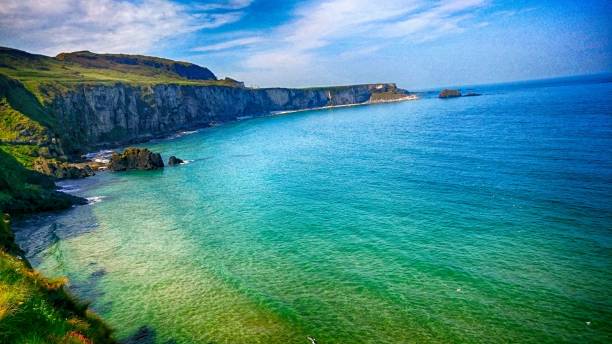 istock Beautiful landscape over ocean coast and massive cliffs in northern ireland 912318552