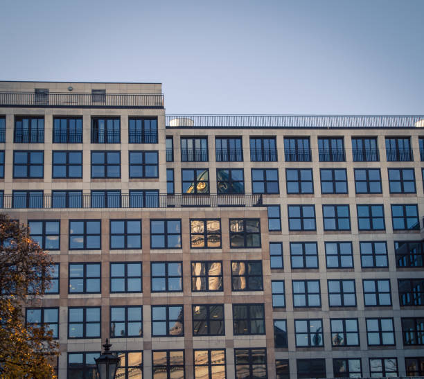 istock Church reflected in a glass building 912322282