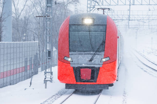 istock Highspeed train approaches to the station platform. 912325692