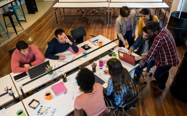 istock Group of people working at a creative office 912334840