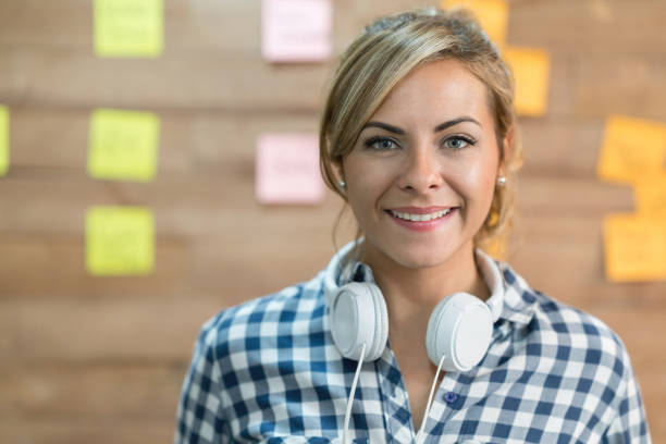istock Portrait of a woman working at a creative office 912337858