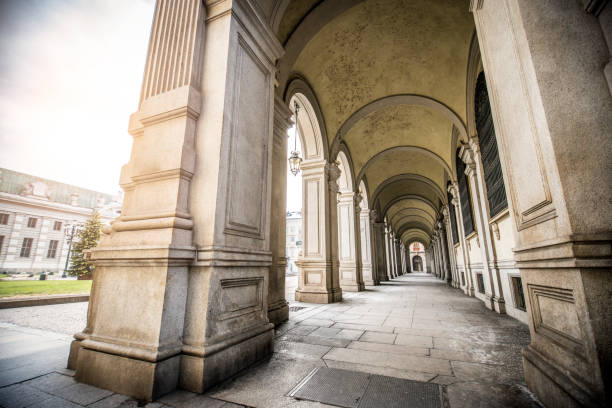 istock Sunset on Main Square, Turin city, Italy 912345122