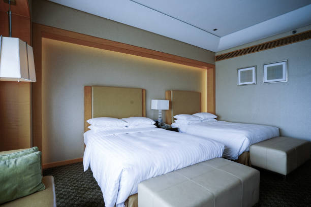 istock Elegant and comfortable bedroom interior 912349720
