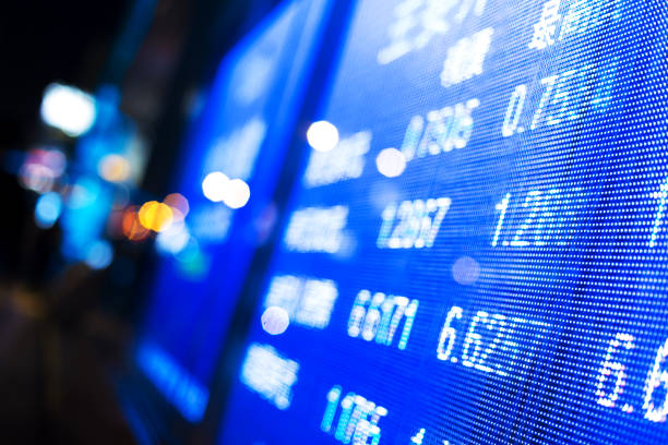 istock data of stock market on digital screen 912352140