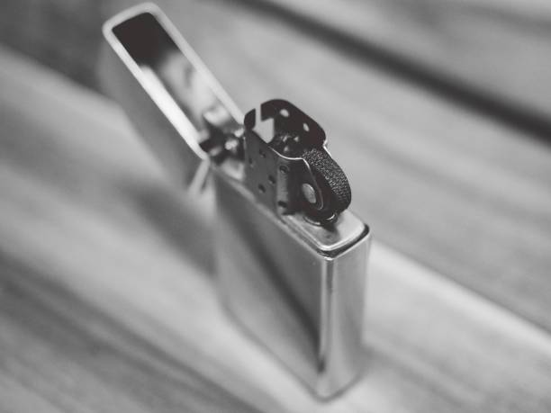 istock Lighter, black and white photo, vintage 912352354