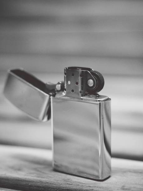 Lighter, black and white photo, vintage