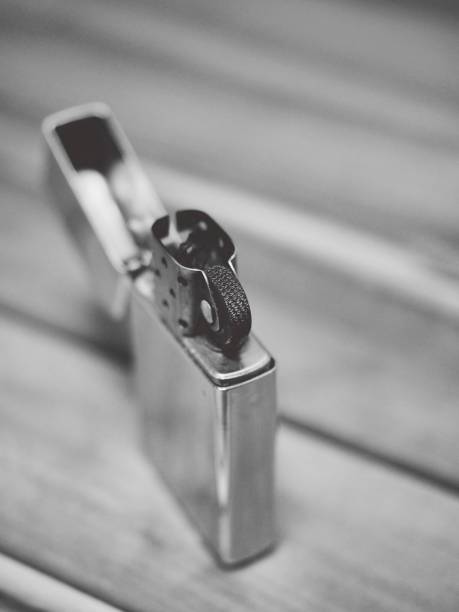 istock Lighter, black and white photo, vintage 912352360