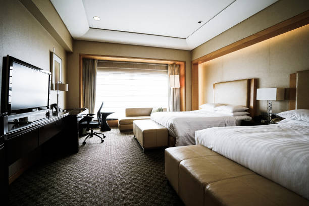 istock Elegant and comfortable bedroom interior 912352626