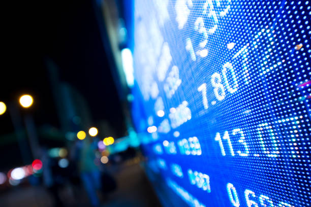 istock data of stock market on digital screen 912352906