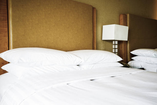 istock Elegant and comfortable bedroom interior 912356050