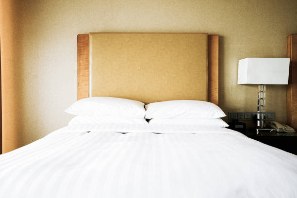 istock Elegant and comfortable bedroom interior 912356390