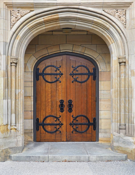 istock iron bound wooden doors 912356772