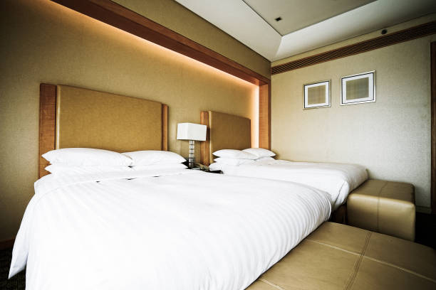istock Elegant and comfortable bedroom interior 912356894