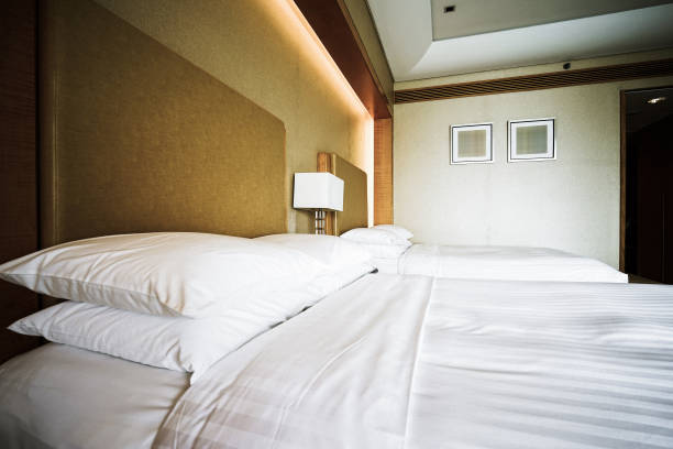 istock Elegant and comfortable bedroom interior 912356976