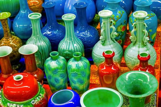 istock OLd Chinese Ceramic Vases Panjuan Flea Market  Beijing China 912363124