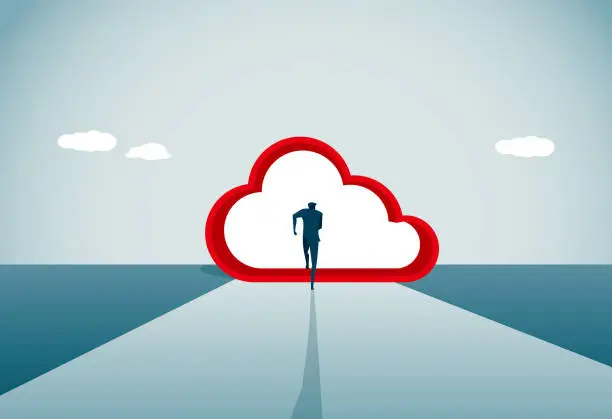 Vector illustration of cloud computing