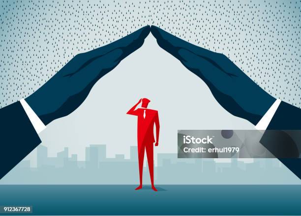 Giving Stock Illustration - Download Image Now - Insurance, Protection, Insurance Agent