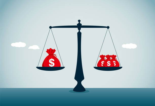 ilustrações de stock, clip art, desenhos animados e ícones de comparison - equilíbrio