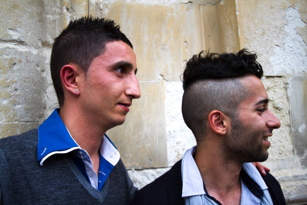 Scicli Sicily Portrait Young Men With Modern Hairstyles Stock Photo -  Download Image Now - iStock