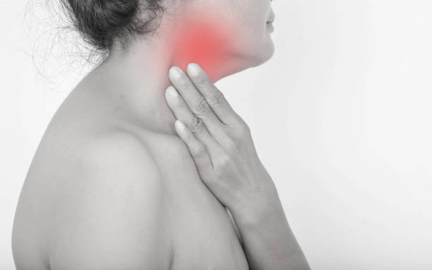 istock Neck pain and tonsillitis 912368362