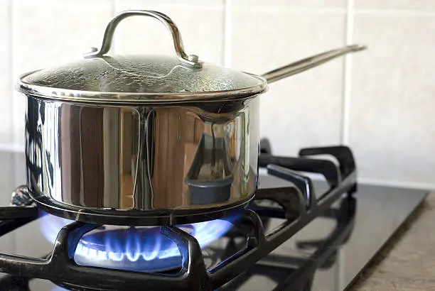 Photo of Cooking on a gas stove