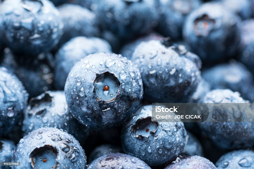 Blueberries Batch of blueberries covered with water droplets Blueberry Stock Photo
