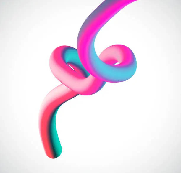 Vector illustration of flowing gradient ornate background