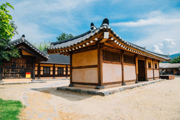 istock Korean old traditional house at summer day 912379350