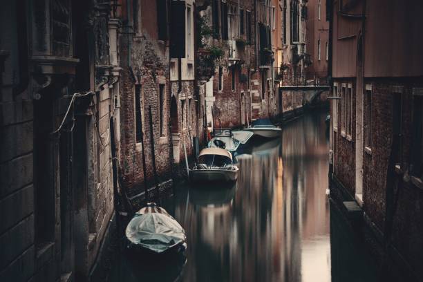 istock Venice boat alley 912379376