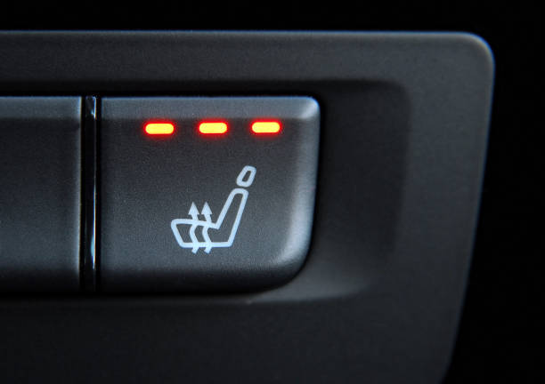 switch heating car seats stock photo