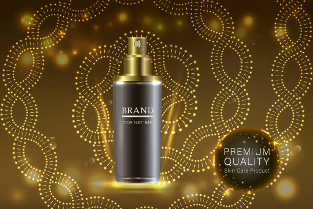 istock cosmetic container with advertising background ready to use, luxury skin care ad design. 912381932