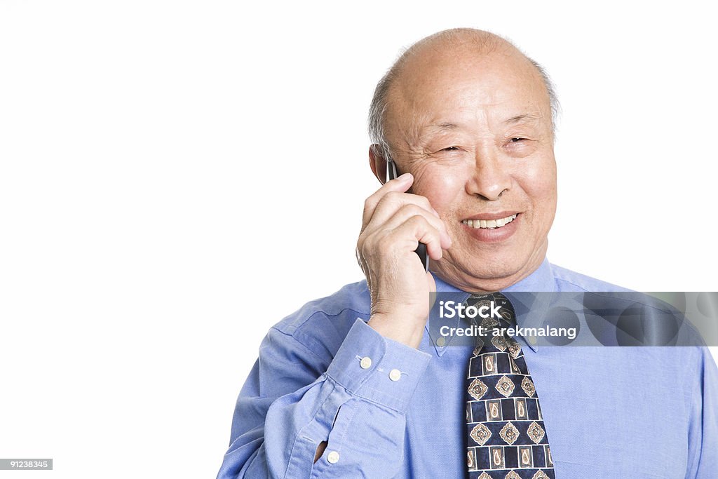 Senior asiatischen Geschäftsmann am Telefon - Lizenzfrei 60-69 Jahre Stock-Foto