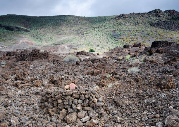 el maipes nekropole, agaete, gran canaria, spanien - ramble stock-fotos und bilder