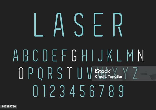 Fhe Lettering Neon Color Neon Style Lettering Alphabet Set Stock Illustration - Download Image ...