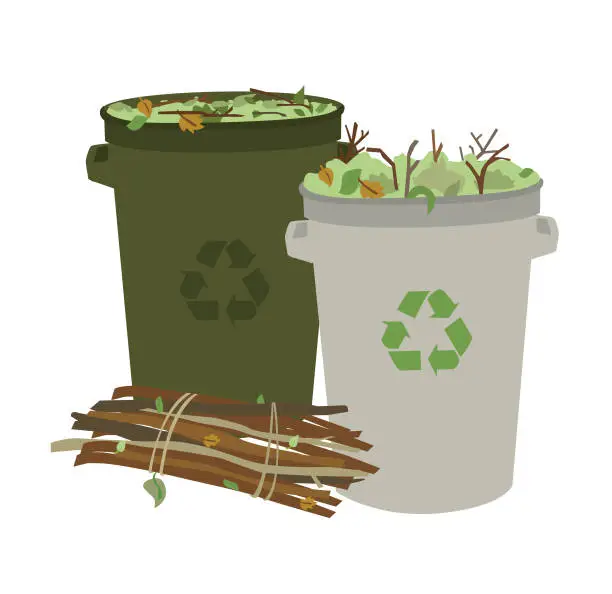 Vector illustration of garden or yard waste