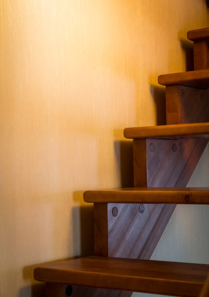 istock Part of a wooden staircase 912400994